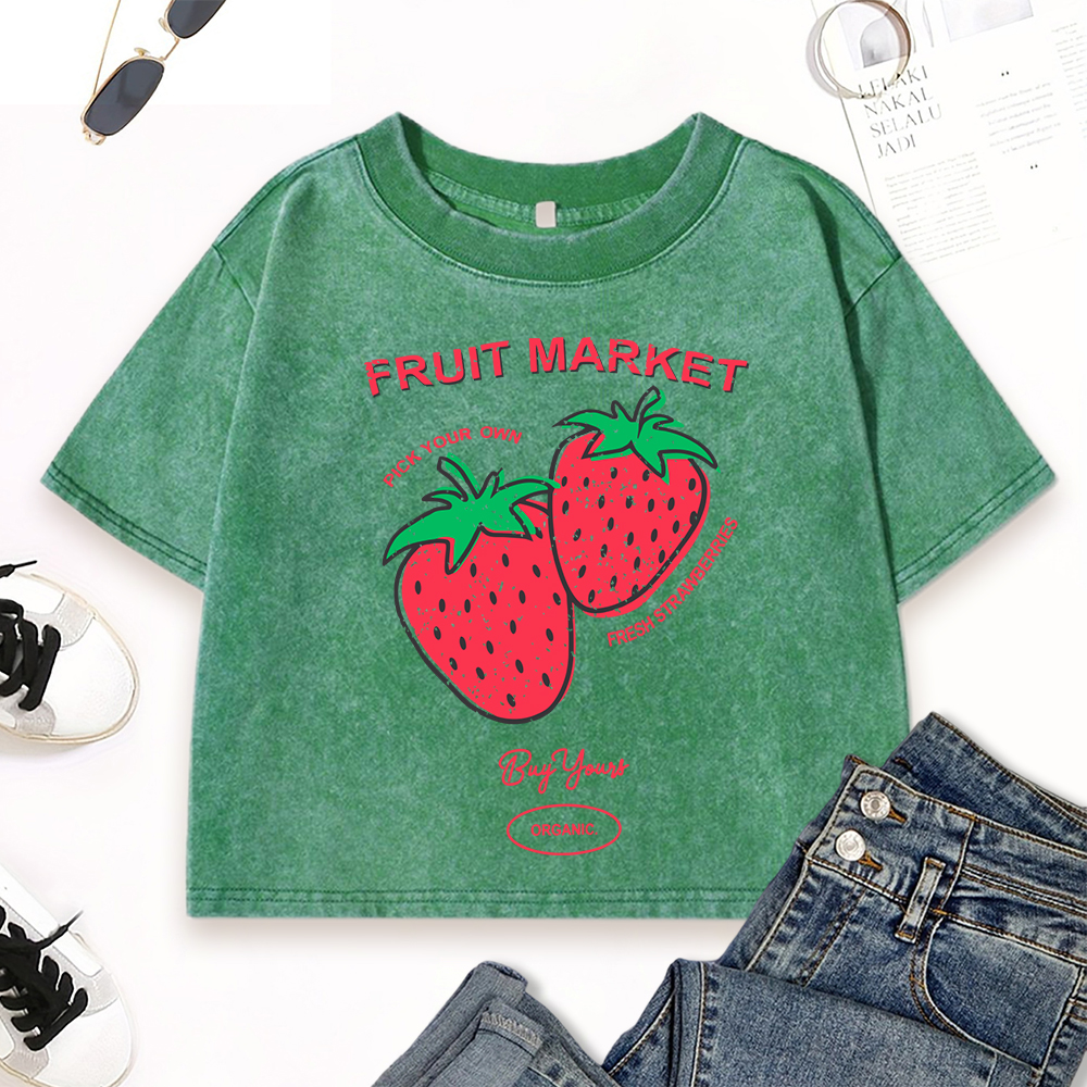 Women'S Fashion Market Size - Fruit Market Fresh Strawberry Print Women