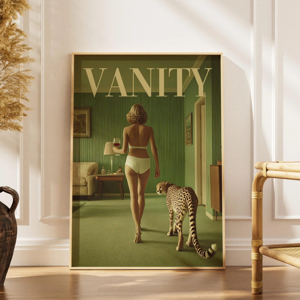 Women'S Fashion Magazines - Vintage Woman with Cheetah Canvas Prints