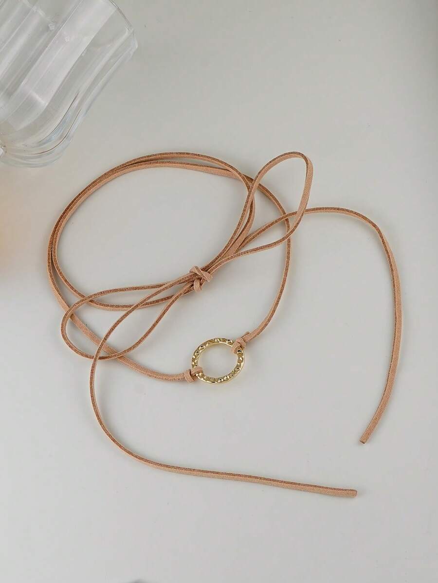 Women Fashion Necklace - Charming Circular Pendant Choker Necklace For