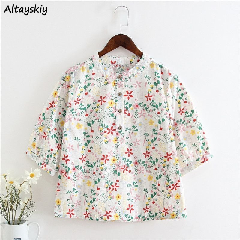 Women'S Young Fashion - Printed Shirts for Women Short Sleeve