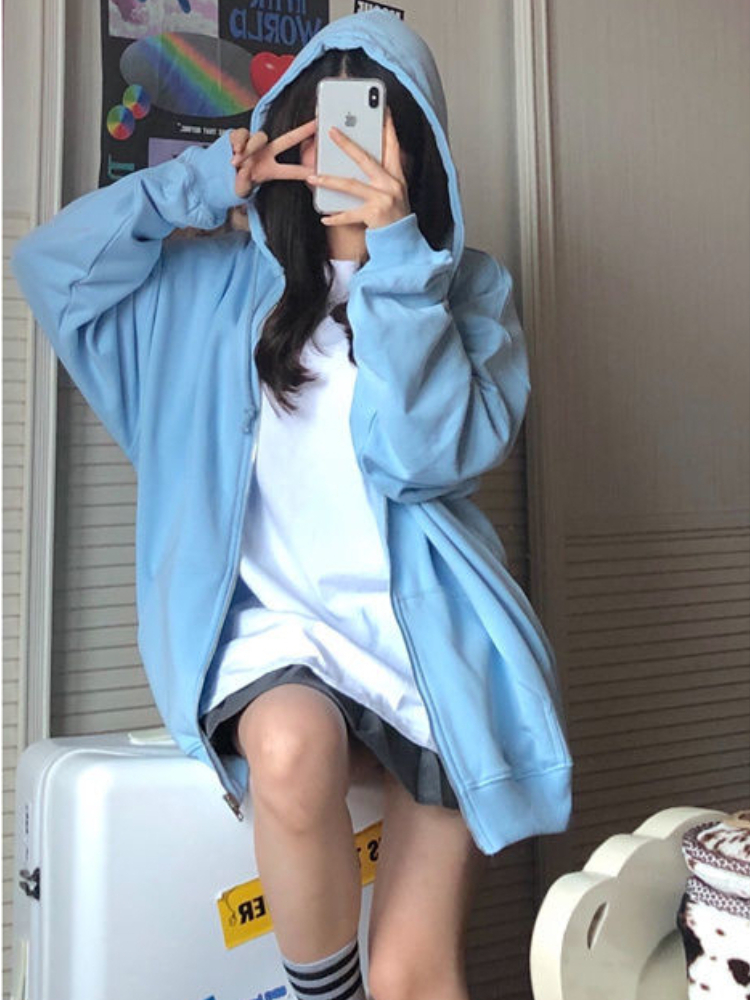 Oversized Hooded Sweatshirts K - Women'S Fashion Zip Hoodie reseña y precio