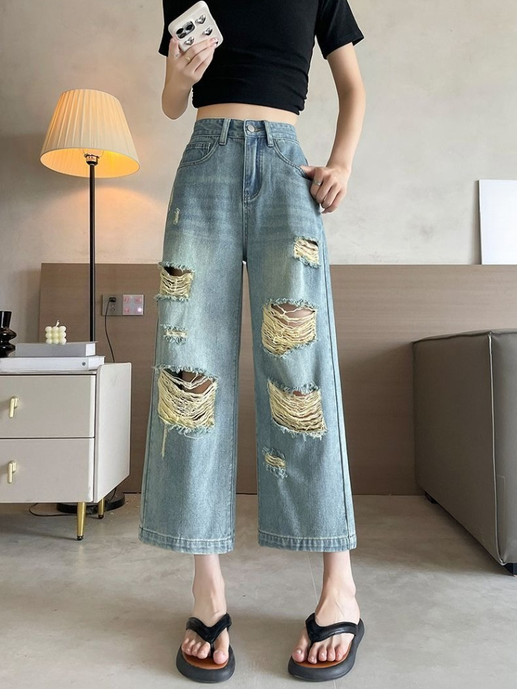 2026 New Women's Ripped Denim  - Women'S Fashion Petite reseña y precio