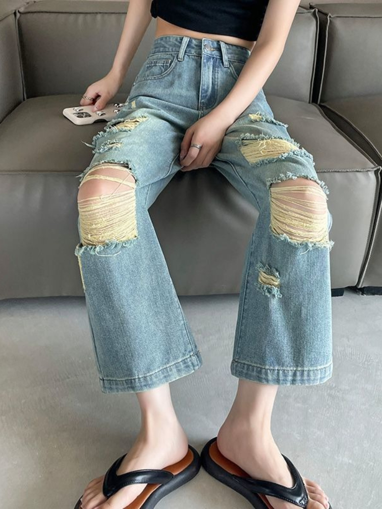 2026 New Women's Ripped Denim  - Women'S Fashion Petite reseña y precio