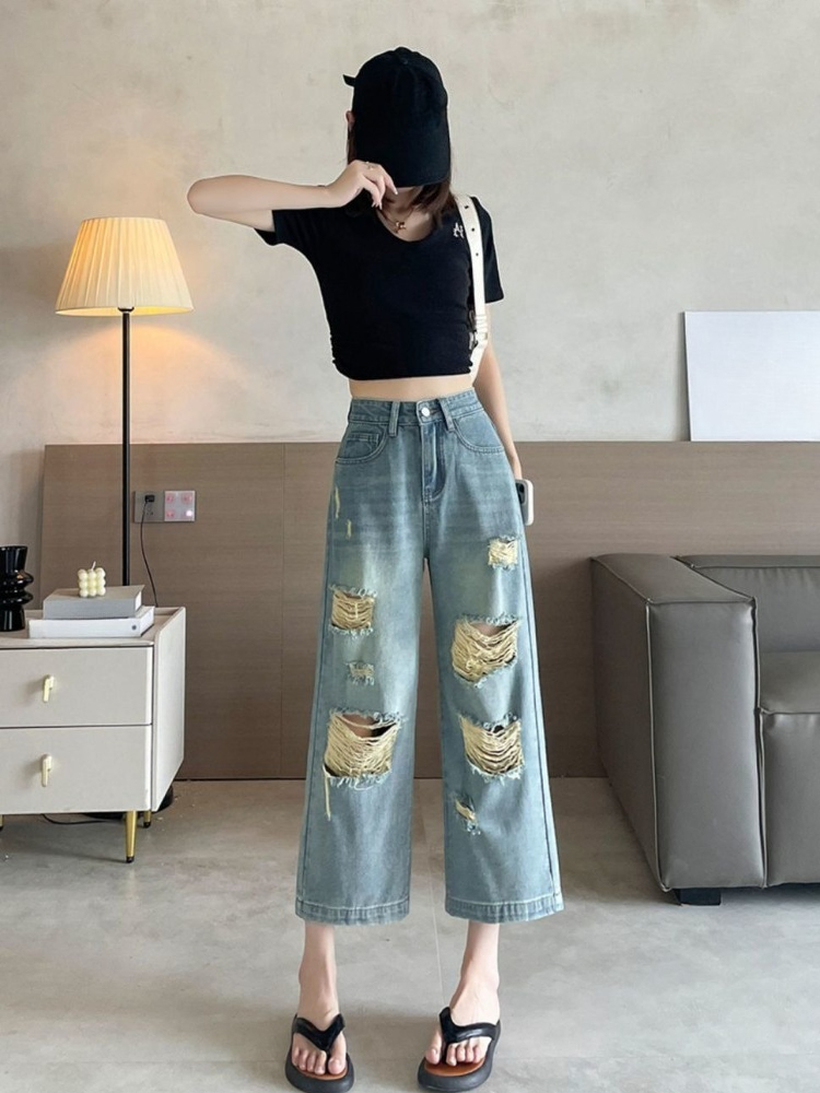 2026 New Women's Ripped Denim  - Women'S Fashion Petite reseña y precio
