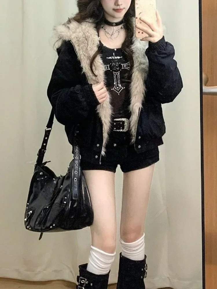 Y2k Gothic Vintage Black Zip U - Women'S Fashion Zip Hoodie reseña y precio