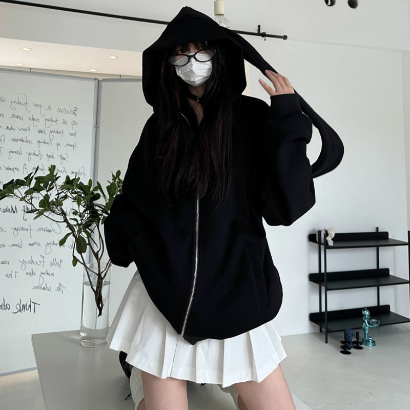 2025 Autumn Kawaii Bunny Big E - Women'S Fashion Zip Hoodie reseña y precio