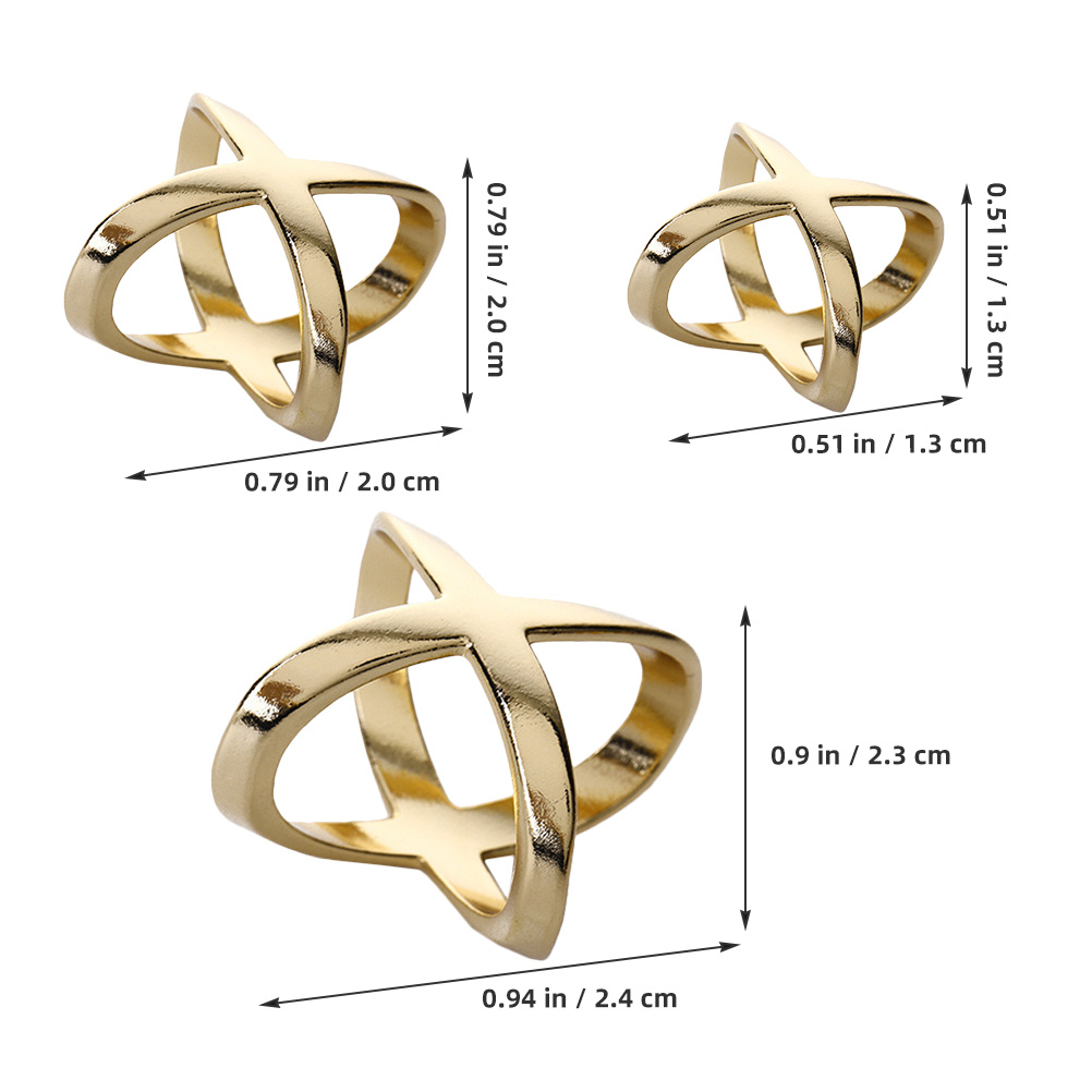 3pcs X Shaped Alloy Scarf Ring - Women'S Fashion Knitwear reseña y precio