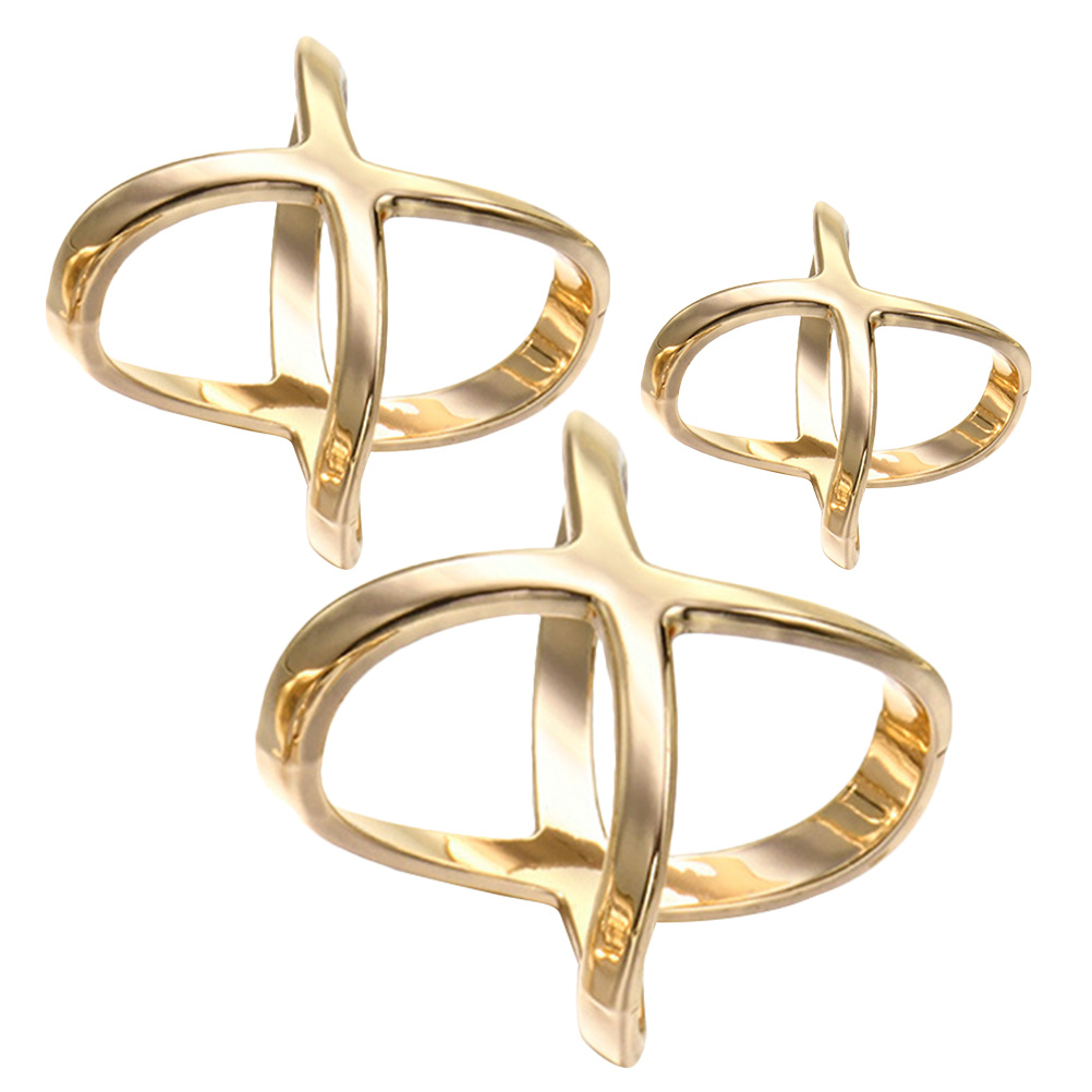 3pcs X Shaped Alloy Scarf Ring - Women'S Fashion Knitwear reseña y precio