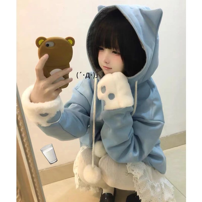 Japanese Cute Anime Embroidery - Women'S Fashion Zip Hoodie reseña y precio
