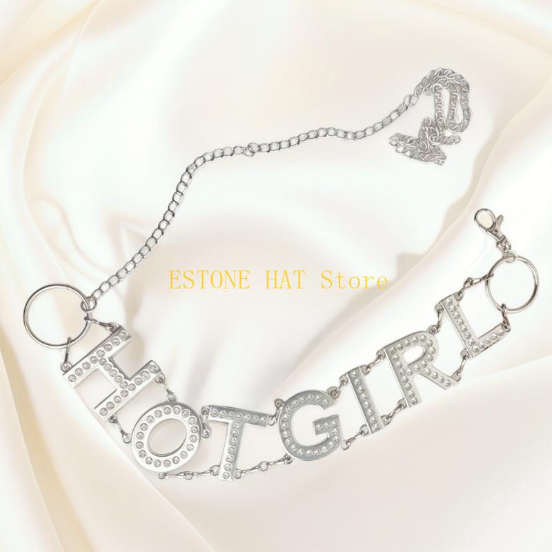 49MF Metal Letter Rhinestones  - Women'S Y3K Fashion reseña y precio