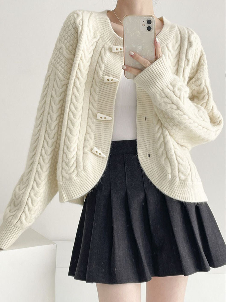 Horn Button Fashion Long Sleev - Women'S Fashion Gilet reseña y precio