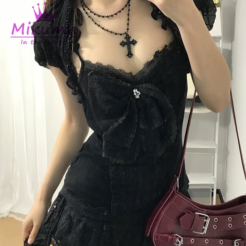 Mikumn Gothic Lolita Black Lac - Women'S Fashion Knitwear reseña y precio