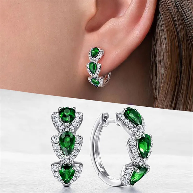 New Klein Blue Zircon Hoop Ear - Women'S Fashion Magazines reseña y precio