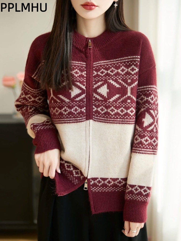 Vintage Jacquard Korean Fashio - Women'S Fashion Gilet reseña y precio