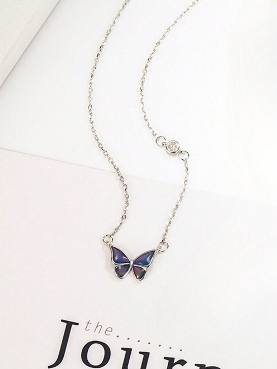 Stylish Color-Changing Butterf - Women Fashion Necklace reseña y precio