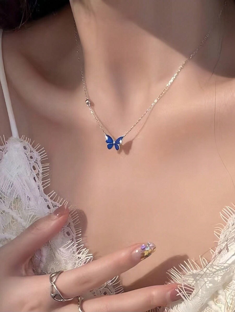 Stylish Color-Changing Butterf - Women Fashion Necklace reseña y precio