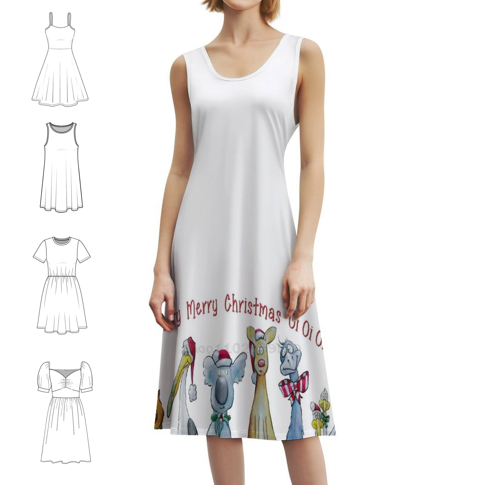 Aussie Bush Christmas Friends  - Women Fashion Gown reseña y precio