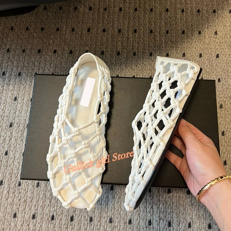 French Woven Mesh Hollow flat  - Women'S Fashion Q reseña y precio