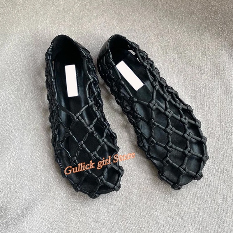 French Woven Mesh Hollow flat  - Women'S Fashion Q reseña y precio