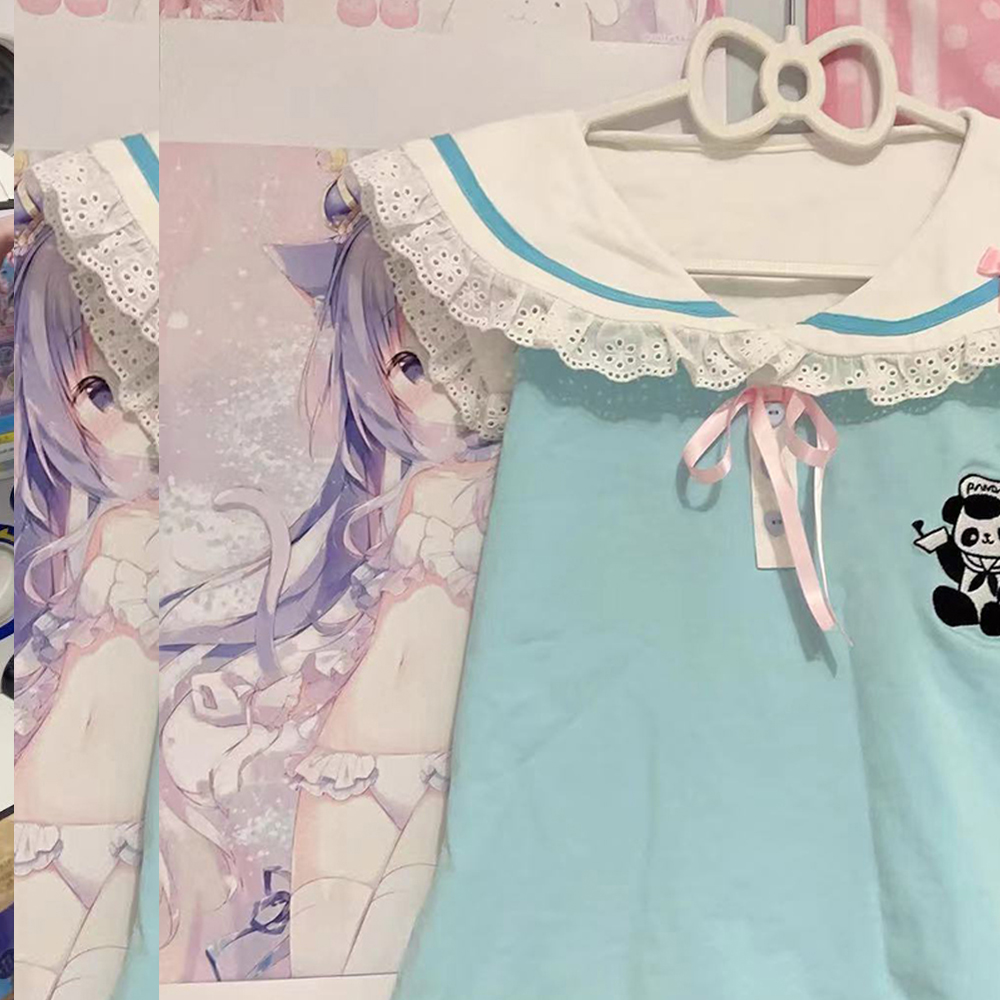 Japanese Cute Bow T Shirts Wom - Women Fashion Necklace reseña y precio