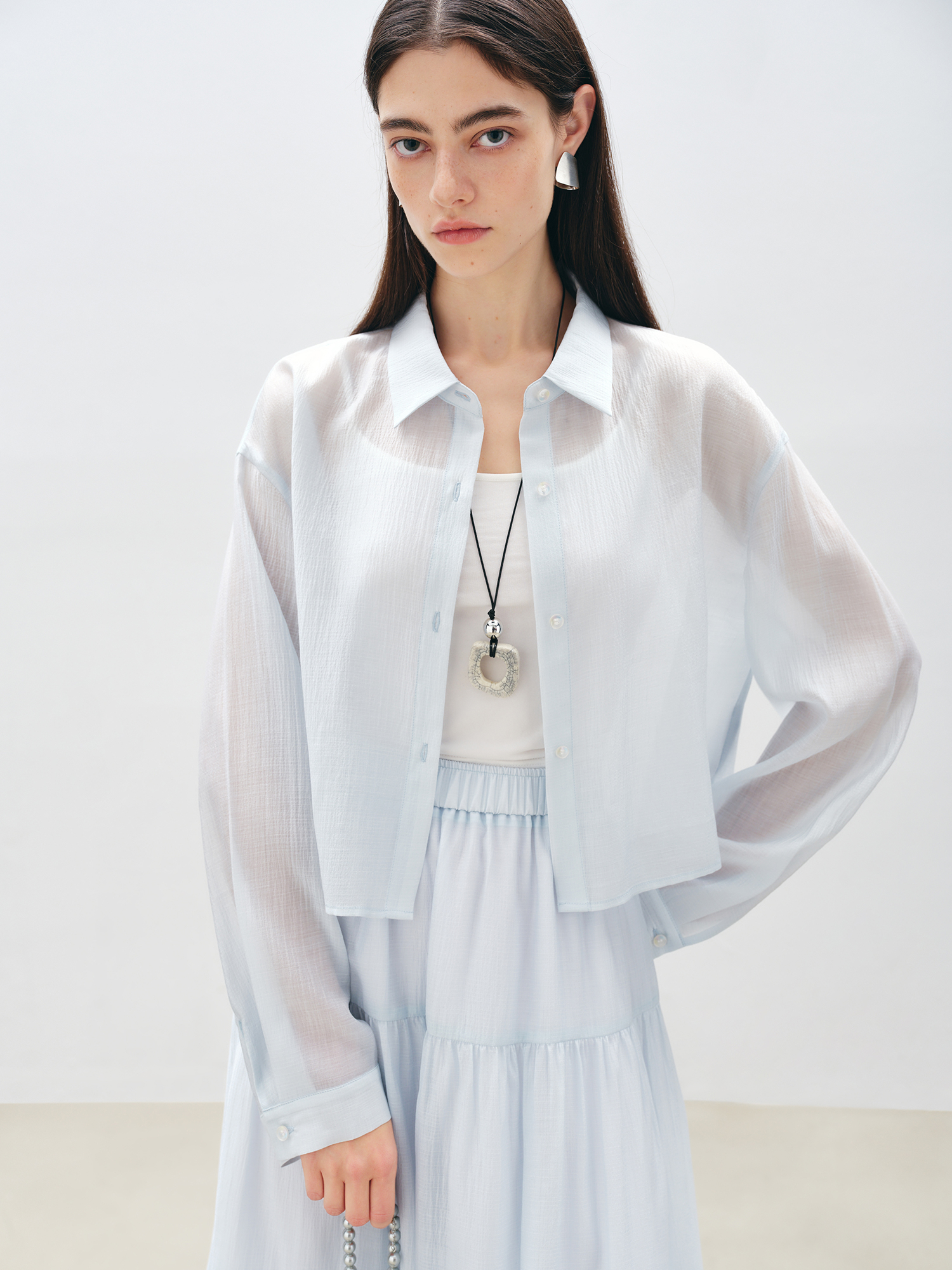 ZIQIAO Petite Blue Shirt White - Women'S Fashion Petite reseña y precio