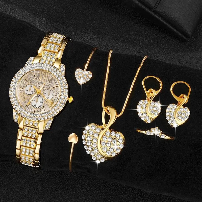 Women's Quartz Watch Gold Luxu - Women Fashion Necklace reseña y precio