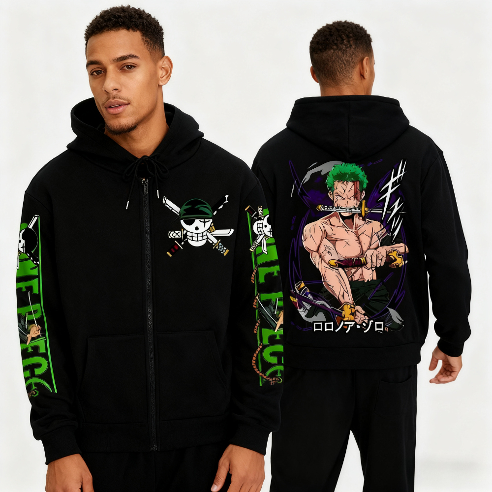 Streetwear One Piece Zoro Anim - Women'S Fashion Zip Hoodie reseña y precio