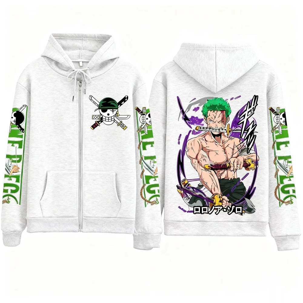 Streetwear One Piece Zoro Anim - Women'S Fashion Zip Hoodie reseña y precio