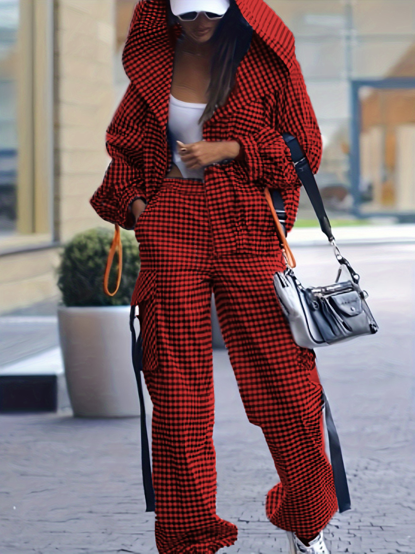 Spring Autumn Casual Plaid Pri - Women'S Fashion Zip Hoodie reseña y precio