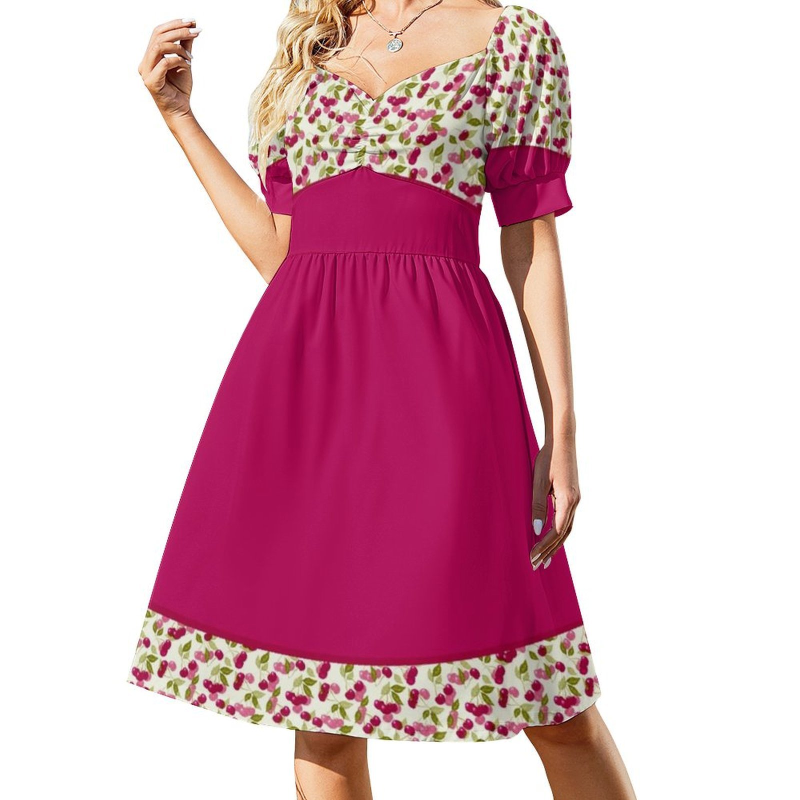 Combined Pattern Of Red And Mu - Women Fashion Gown reseña y precio