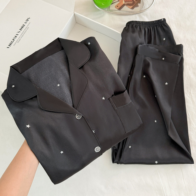 Fashionable Simple Star Black  - Women'S Fashion Pajamas reseña y precio
