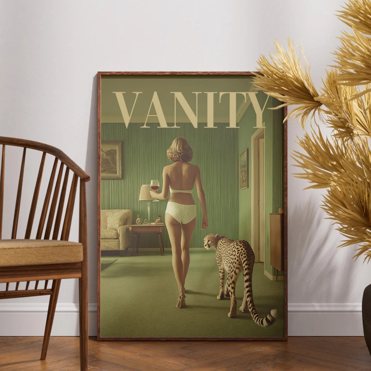 Vintage Woman with Cheetah Can - Women'S Fashion Magazines reseña y precio