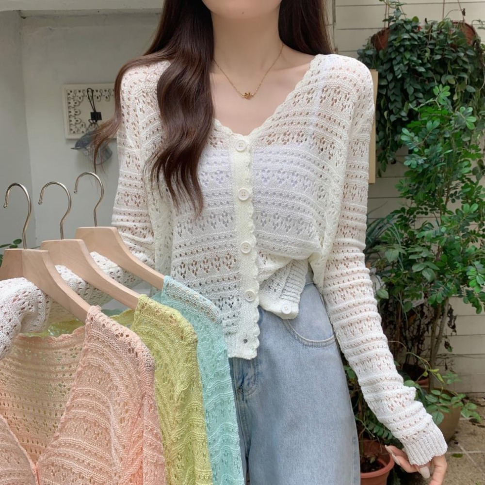 Fashion Hollow Out Knitted Car - Women'S Fashion Knitwear reseña y precio