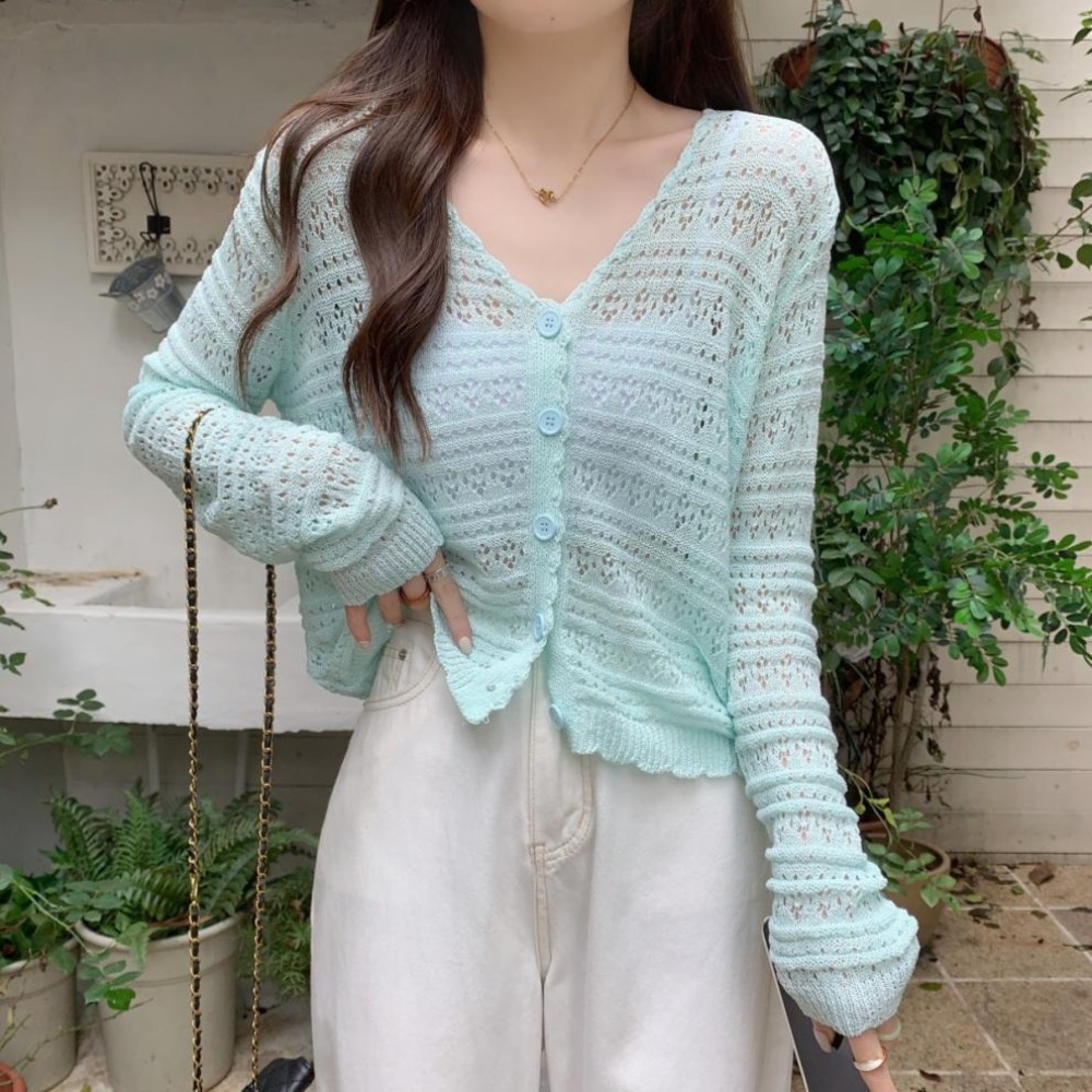 Fashion Hollow Out Knitted Car - Women'S Fashion Knitwear reseña y precio
