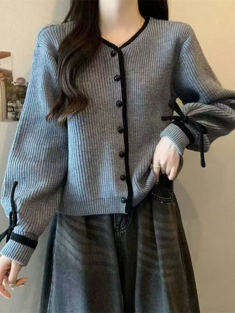Baggy Striped V-Neck Knitted C - Women'S Fashion Gilet reseña y precio