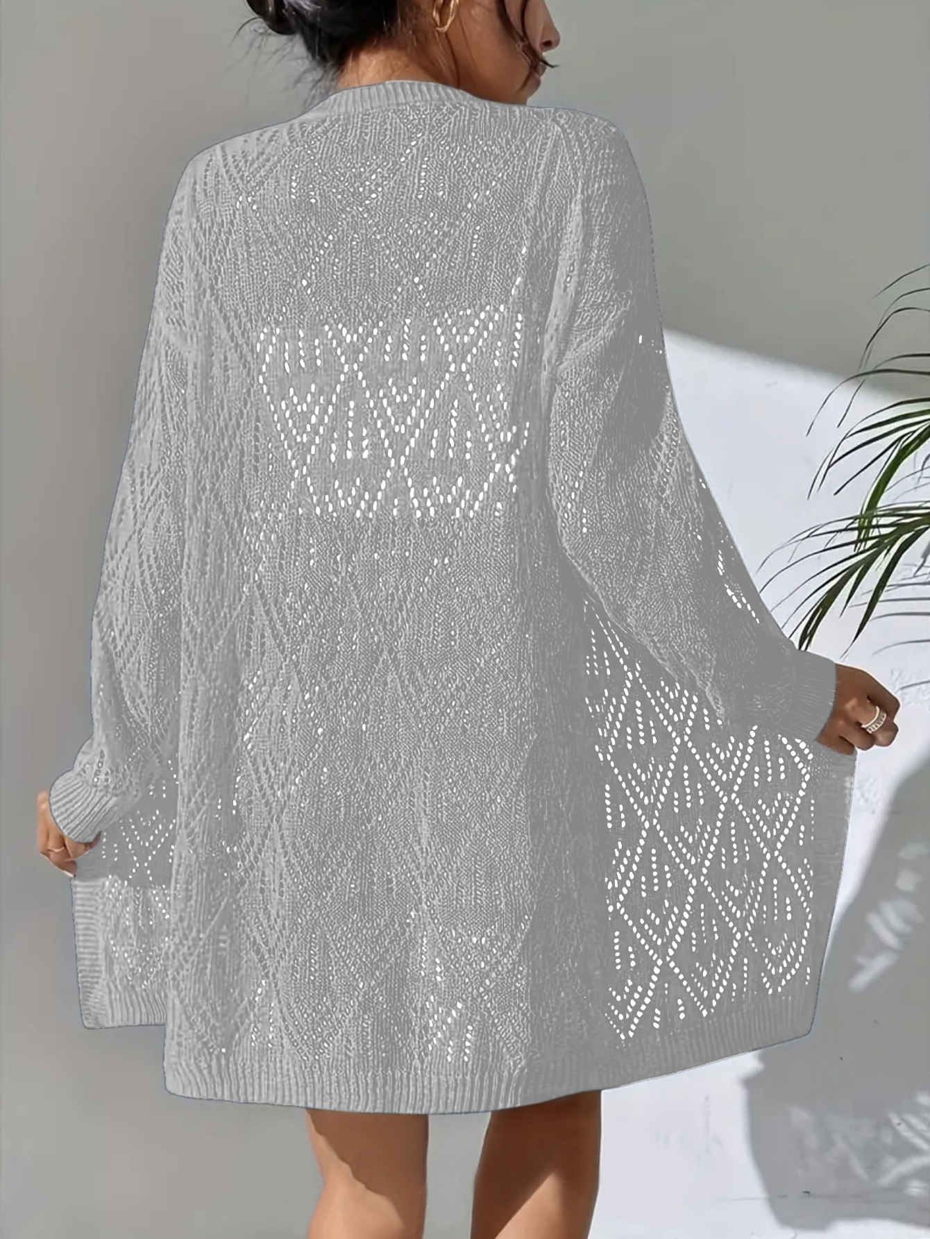 plus Size Open Cardigan Loose  - Women'S Fashion Knitwear reseña y precio
