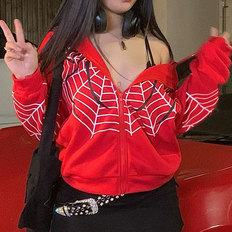 Y2k Rhinestone Skeleton Hoodie - Women'S Fashion Zip Hoodie reseña y precio