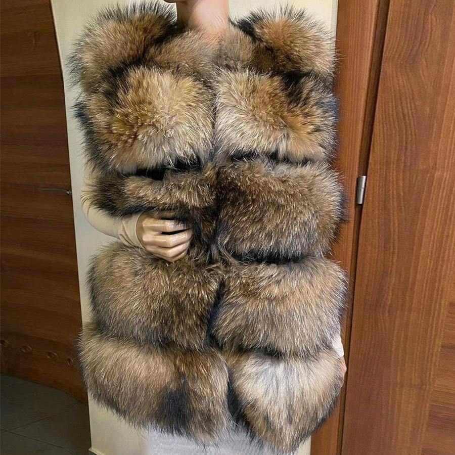 Real Raccoon Fur Vest Women Wa - Women'S Fashion Gilet reseña y precio