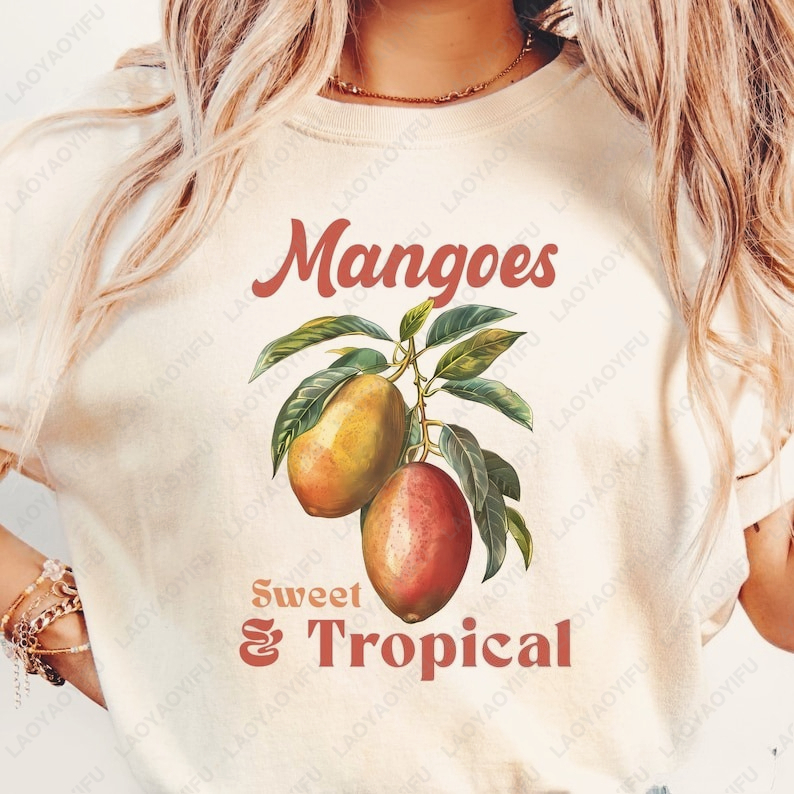 Retro Mangoes Exotic Summer Fr - Women'S Fashion Market Size reseña y precio