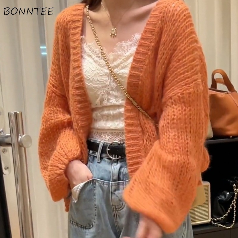 Orange Cardigans for Women You - Women'S Young Fashion reseña y precio