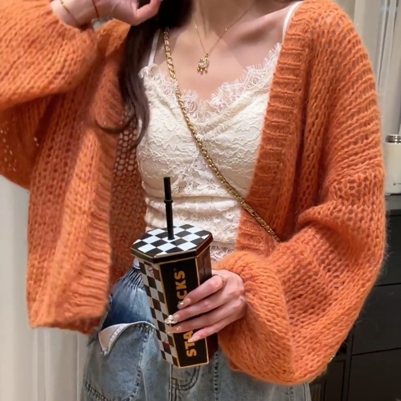 Orange Cardigans for Women You - Women'S Young Fashion reseña y precio